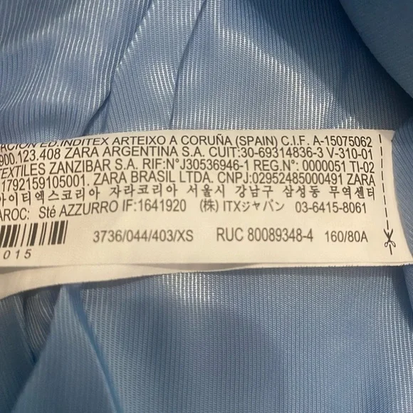 Zara NWT double breasted tailored blazer blue 3736/044 - Picture 6 of 6